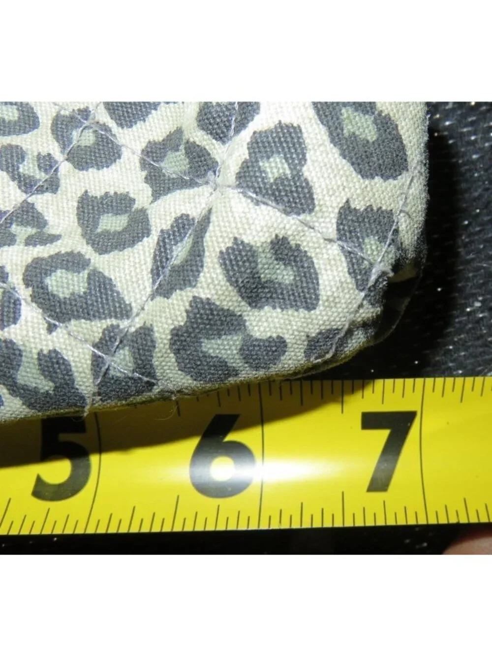 Deena & Ozzy Double Frame Vintage Kisslock Leopard Clutch coin purse pouch